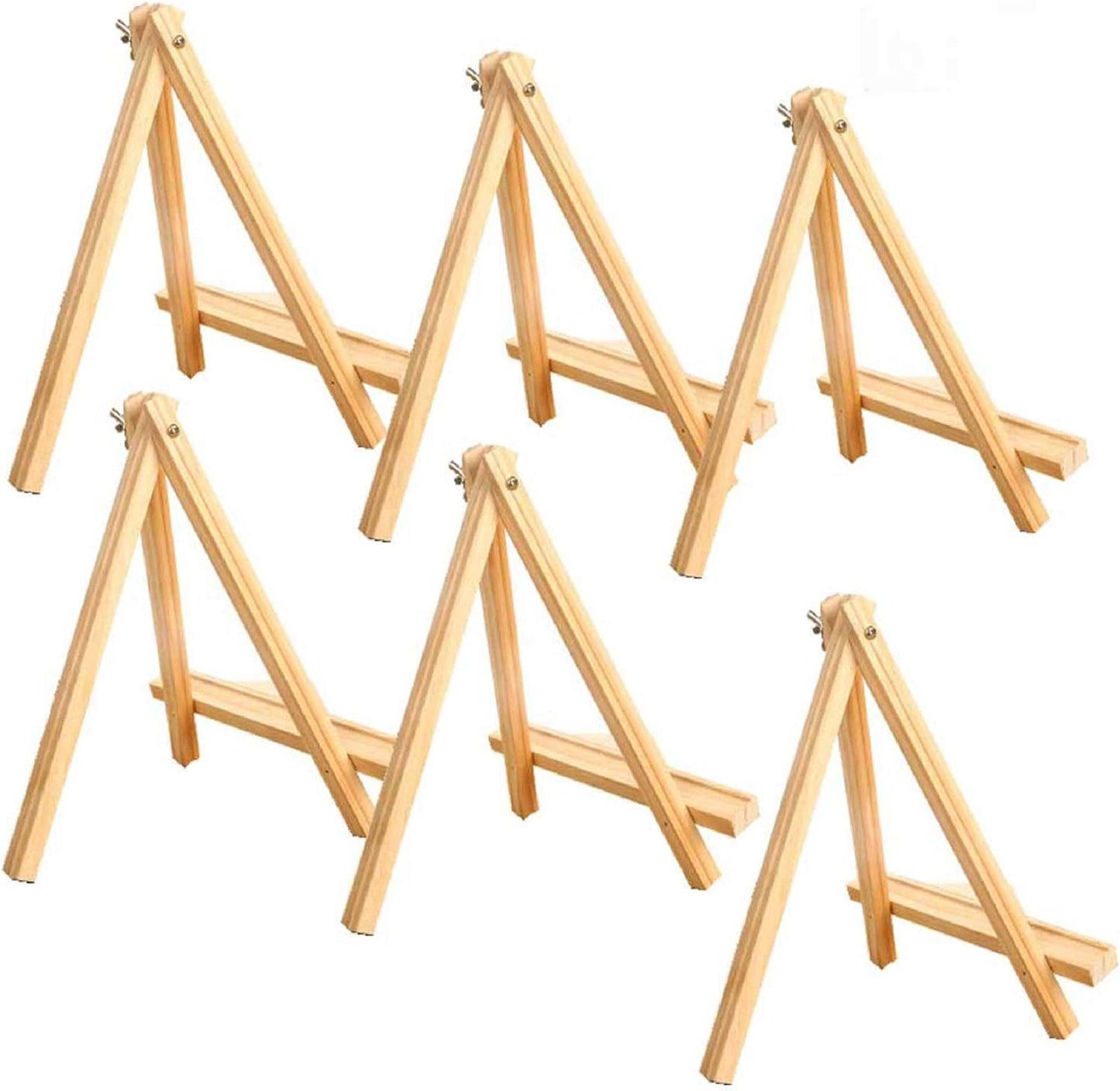 9.4 Inches Tall Wood Easels Set of Tabletop Display Easels, Art Craft Painting Easel Stand for Artist Adults Students (6pack)