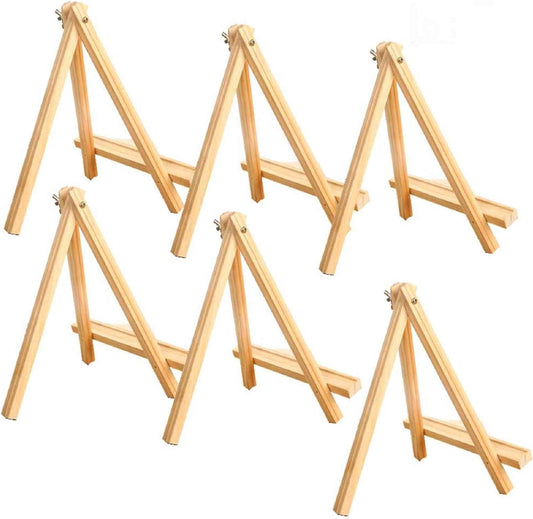 9.4 Inches Tall Wood Easels Set of Tabletop Display Easels, Art Craft Painting Easel Stand for Artist Adults Students (6pack)