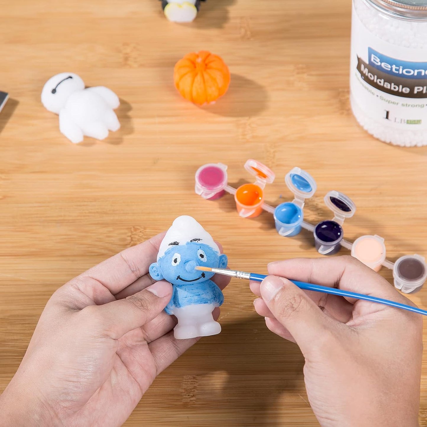 Betionol Moldable Plastic Clay, 2Lb/32oz White Modeling Clay Thermoplastic Beads for DIY Modeling Making Creative Activity, Good Creating Teaching Kits for Adults or Kids