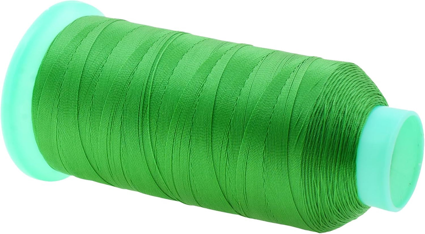Mandala Crafts Bonded Nylon Thread Green Heavy Duty Sewing Threads - 1100 YDs Size 92 280D T90 Tex 90 Thread for Leather Jeans Weaving Outdoor Marine Upholstery Threads