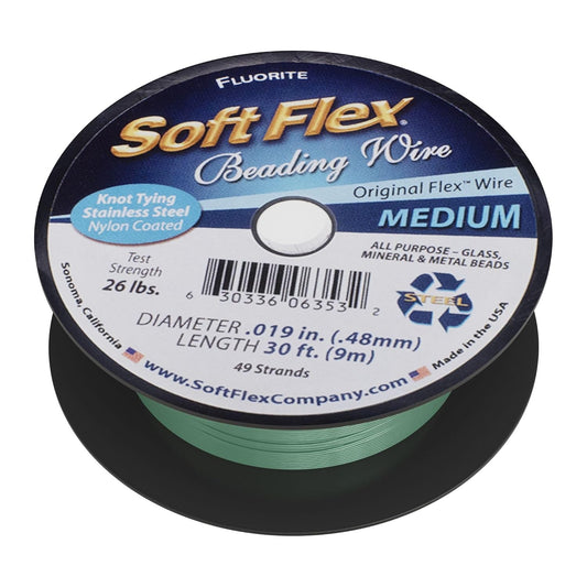 Soft Flex 49 Strand Beading Wire - Medium 0.19 Diameter - 30 Feet Nylon Design Wire