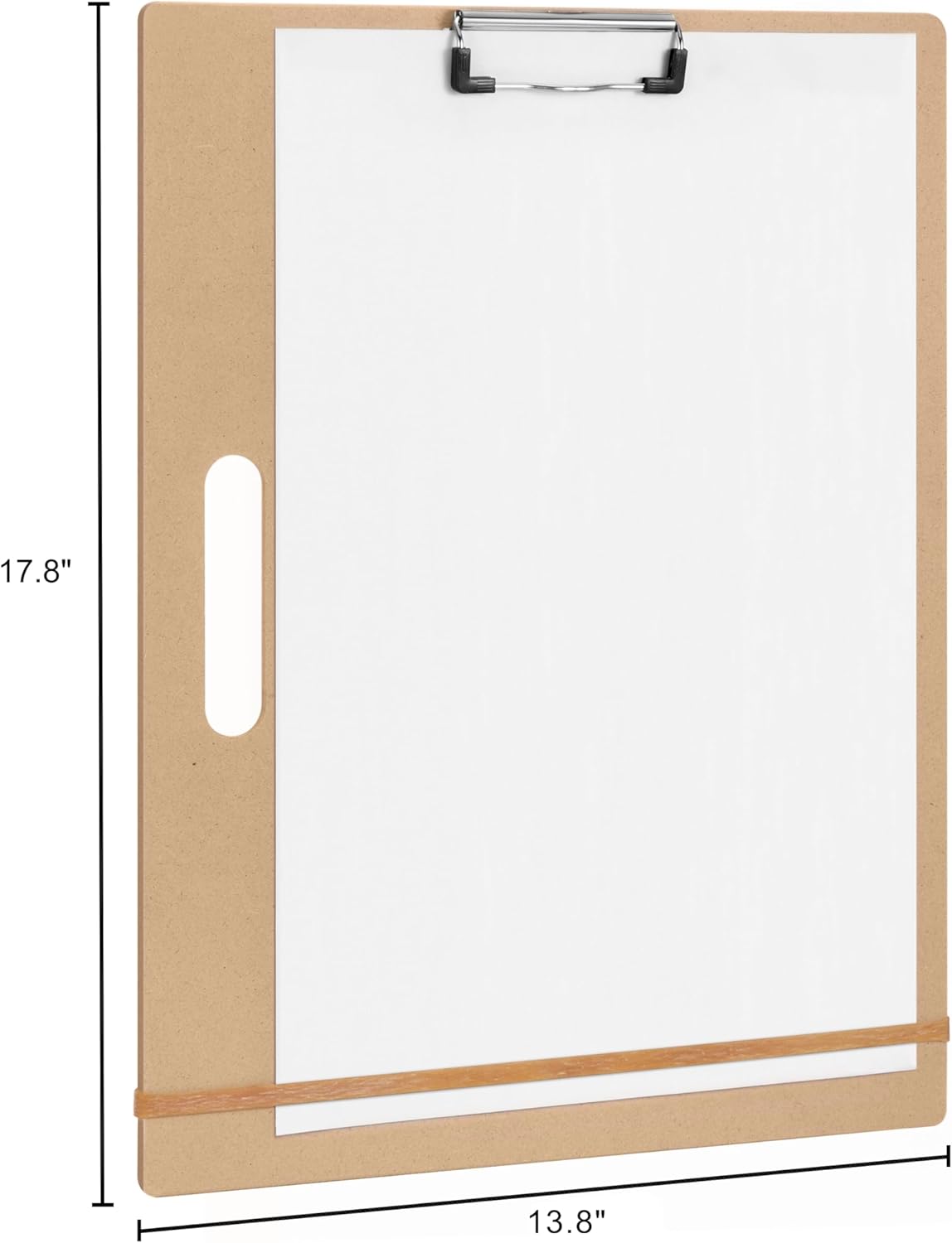 Drawing Board - 14" x 17.8" Sketch Board with Handle for Drafting Art - Portable Clipboard for Class or Studio Fit in Artists Tote