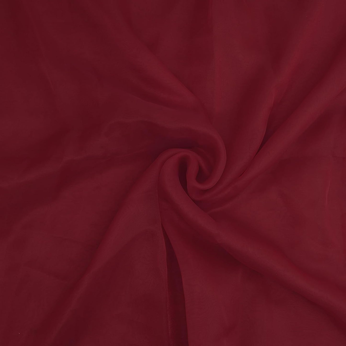 Organza Fabric 10 Yard Bridal Solid Sheer Bolt for Home Décor, Table Décor, Bridal, Fashion, Crafts, Decorations Silky Shiny Organza 44" - (10 Yard, Burgundy)