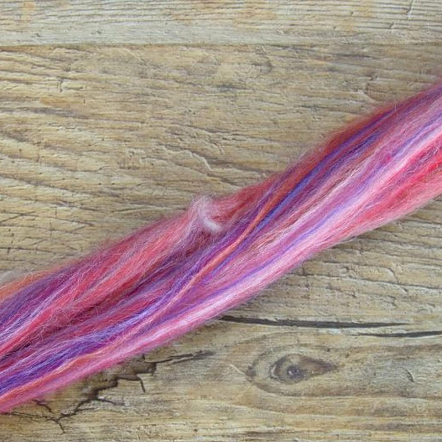 Revolution Fibers – Constellation Range Roving (8 Ounces) | Multicolored Tonal Blend of 70% Dyed Merino and 30% Tussah Silk Combed Top | Soft Fiber for Felting, Spinning, Knitting (Hydra Pink)