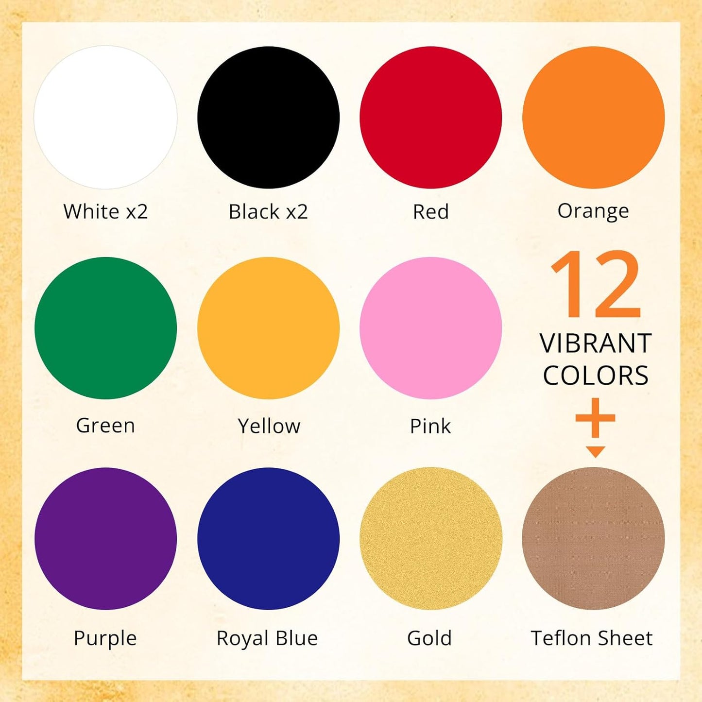 HTVRONT HTV Heat Transfer Vinyl -13 Pack HTV Vinyl, 12" x 10" Iron on Vinyl for T Shirts, 10 Assorted Premium Colors Heat Transfer Vinyl for All Cutting Machines