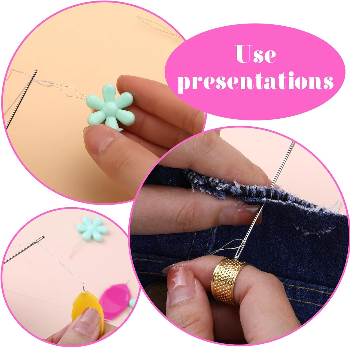 Fedmut Needle Threaders for Hand Sewing Embroidery Needle Threader Tool 20pcs for Hand Sewing, Sewing Machine, DIY Craft Project