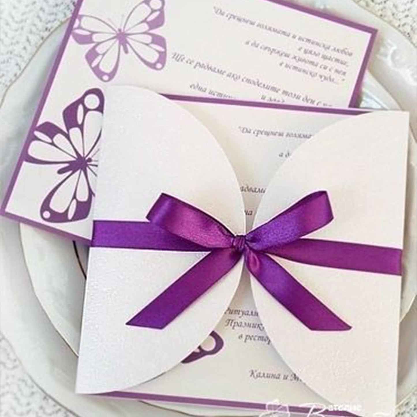 1/4" X 100 Yards Purple Satin Thin Ribbon Solid Color Double Faced Ribbons Perfect for Crafts Wedding Decor Bow Making Arts Sewing and More