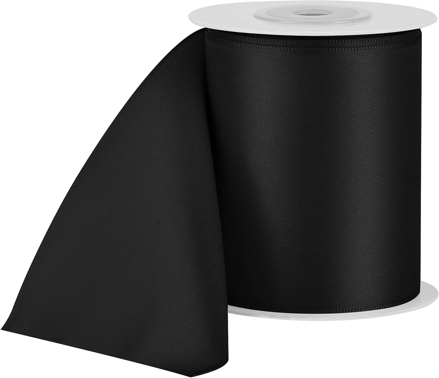 LIUYAXI Black Double Face Satin Ribbon,3" X Continuous 10 Yards,Ribbons Perfect for Chair Sash Wedding Bouquet Sewing Party Decoration Bows Making