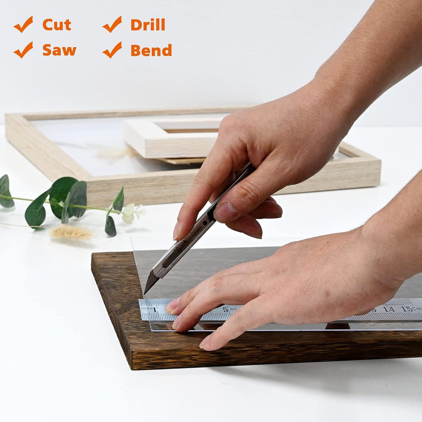 Egofine Plexiglass Sheets Acrylic Sheets 20 Pack of 11x14’’ 0.04 Thick Clear Plastic Cast Transparent Plexi Glass for Crafting Projects, Replacement Picture Frame Glass, DIY Display, Easy to Cut