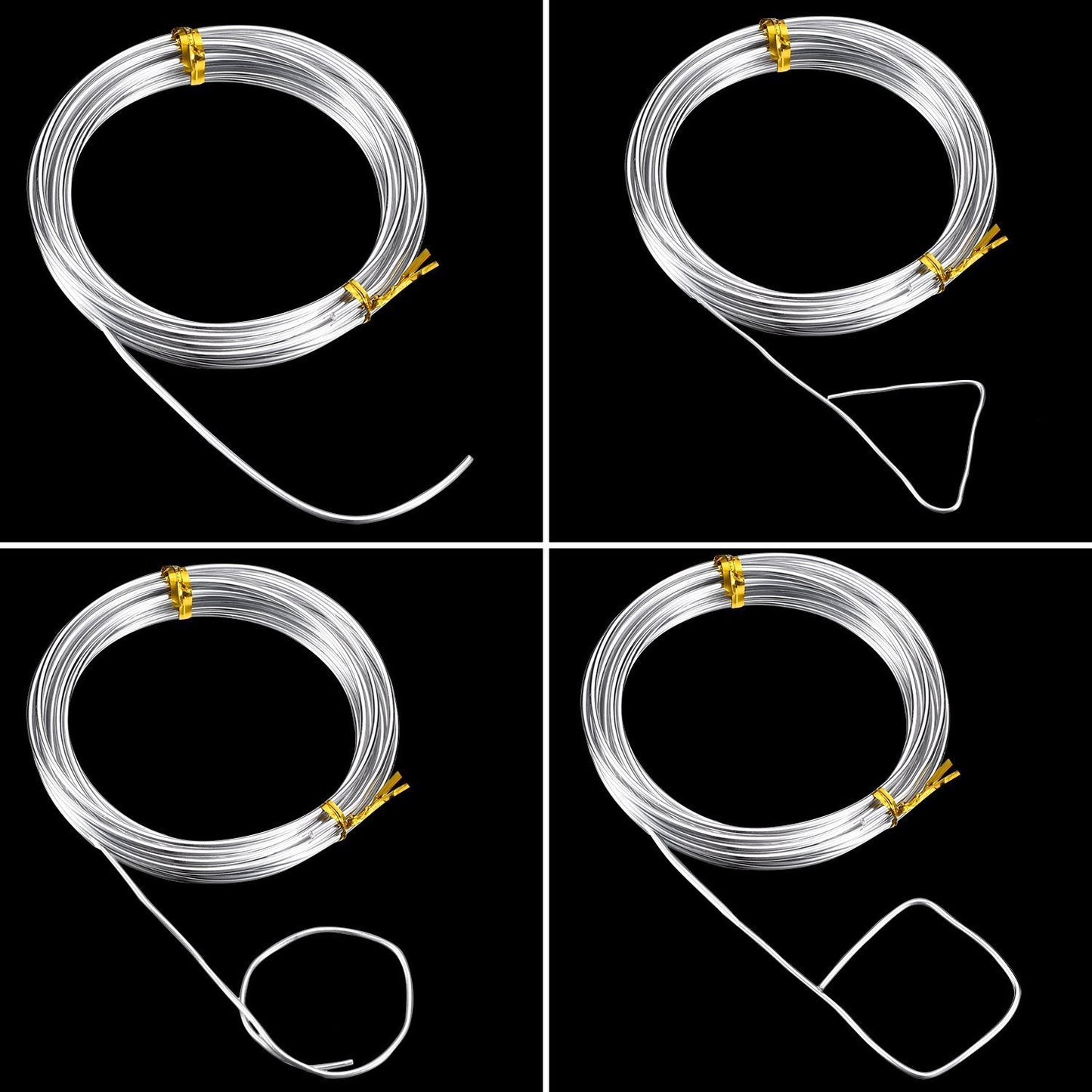 TecUnite Aluminum Craft Wire for Sculpting Armature Bendable Craft Wire for DIY Jewelry Making (2 Roll,Silver,10 M X 1.5 mm)