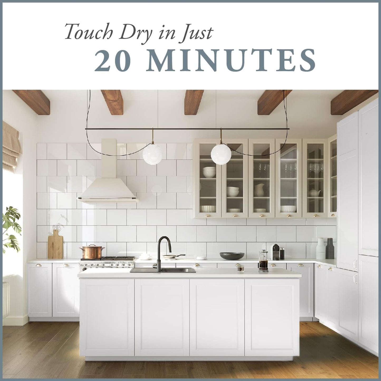 AMY HOWARD AT HOME Chalk-Based One Step Paint for Furniture, Cabinetry, Decor, Finish, and More | No Stripping, Sanding, or Priming | Ultra-Light Base | 16 Ounce | Weybridge White