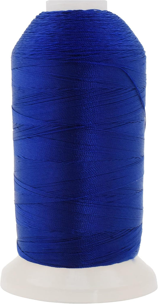 Mandala Crafts Royal Blue Heavy Duty Thread - 1500 Yds Tex 90 for Sewing, Drapery, Jeans, Leather, Hair, Bonded Polyester Outdoor Marine Upholstery Threads