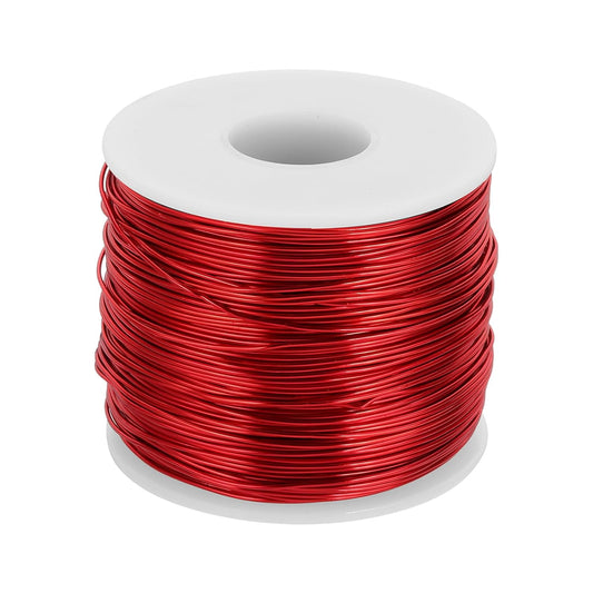 MECCANIXITY 18 Gauge Anodized Aluminum Craft Wire Bendable Bonsai Training Wire 492 Feet 1mm for Sculpting Crafts Wreath Floral Beading Jewelry Making, Red