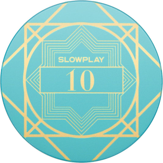 SLOWPLAY Nash Ceramic Poker Chips in Bulk, Casino Grade Ceramic 12-Gram Poker Chip for Texas Hold'em, 43mm Professional Chips Pack of 50 with Denomination of 10