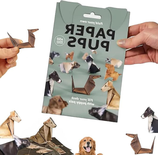 DIY Paper Cats - 50 DIY Origami, Fun 3D Paper Dog & Cat Models, Cute CatOrigami Set, Fun Craft Activity for Adults & Kids, Desk Decoration & Gift for Cat Lovers (Dog)