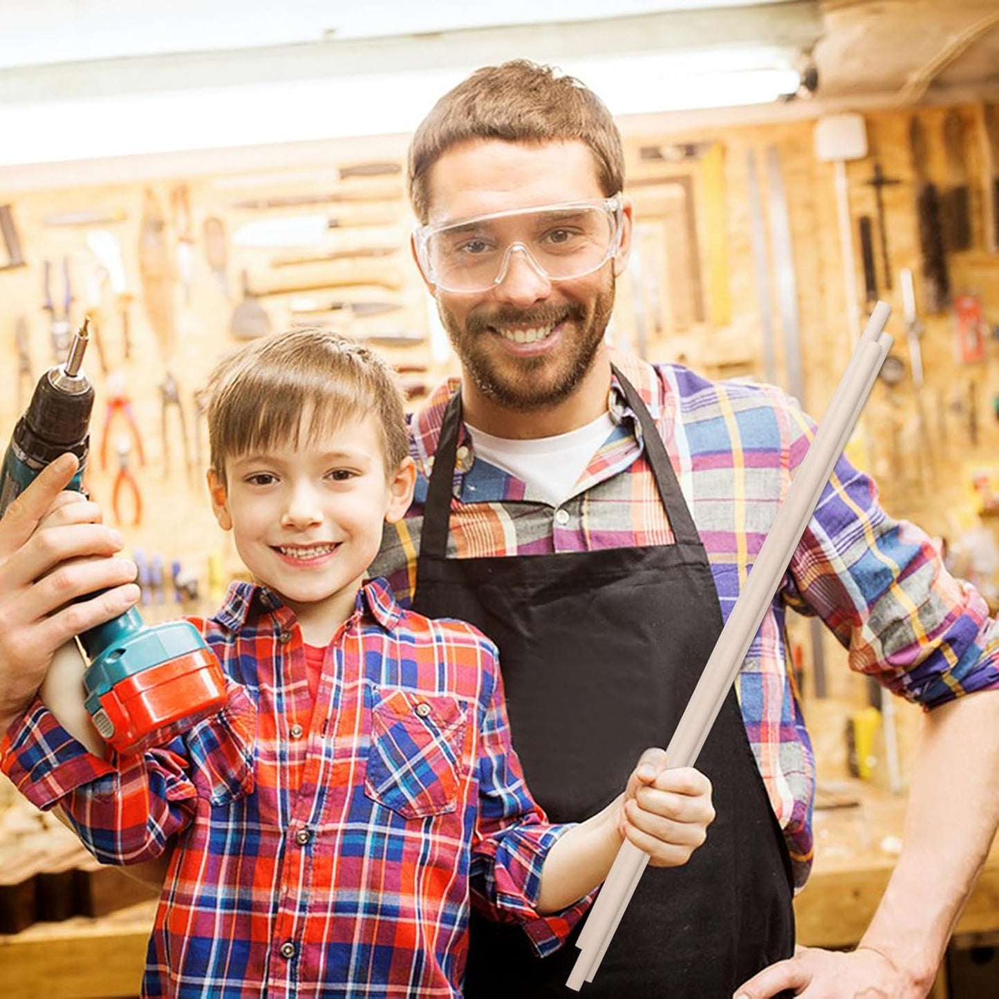 Wood Dowels Wooden Dowel Rods for Crafts, 25PCS 1/2 x 24 Round Macrame Wooden Sticks for Crafting, Unfinished Hardwood Sticks for Arts and DIYers, Tiered Cake Support and Wedding Ribbon Wands