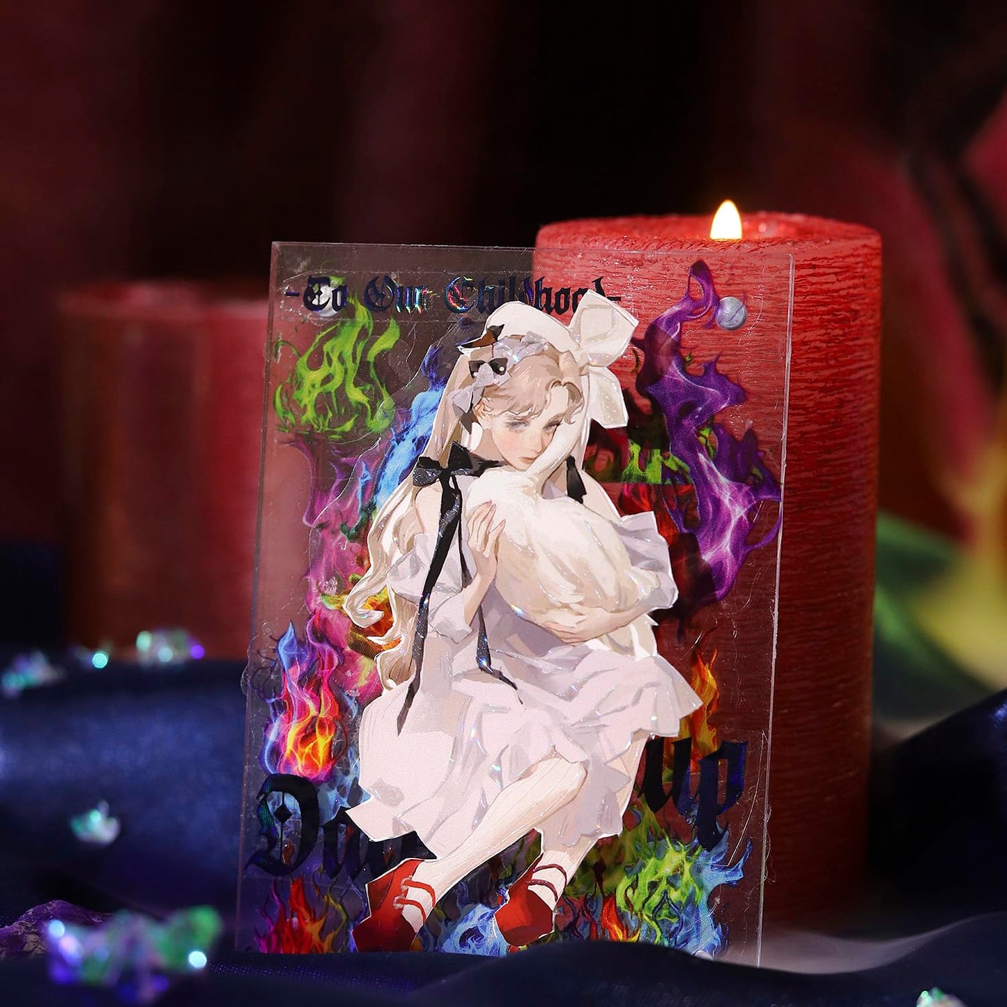 4 Rolls Fire-Themed PET Tape Set, Waterproof Pre-Cut Stickers for Journaling, Scrapbooking, DIY Crafts, Phone Case Decoration, with Decorative Clip