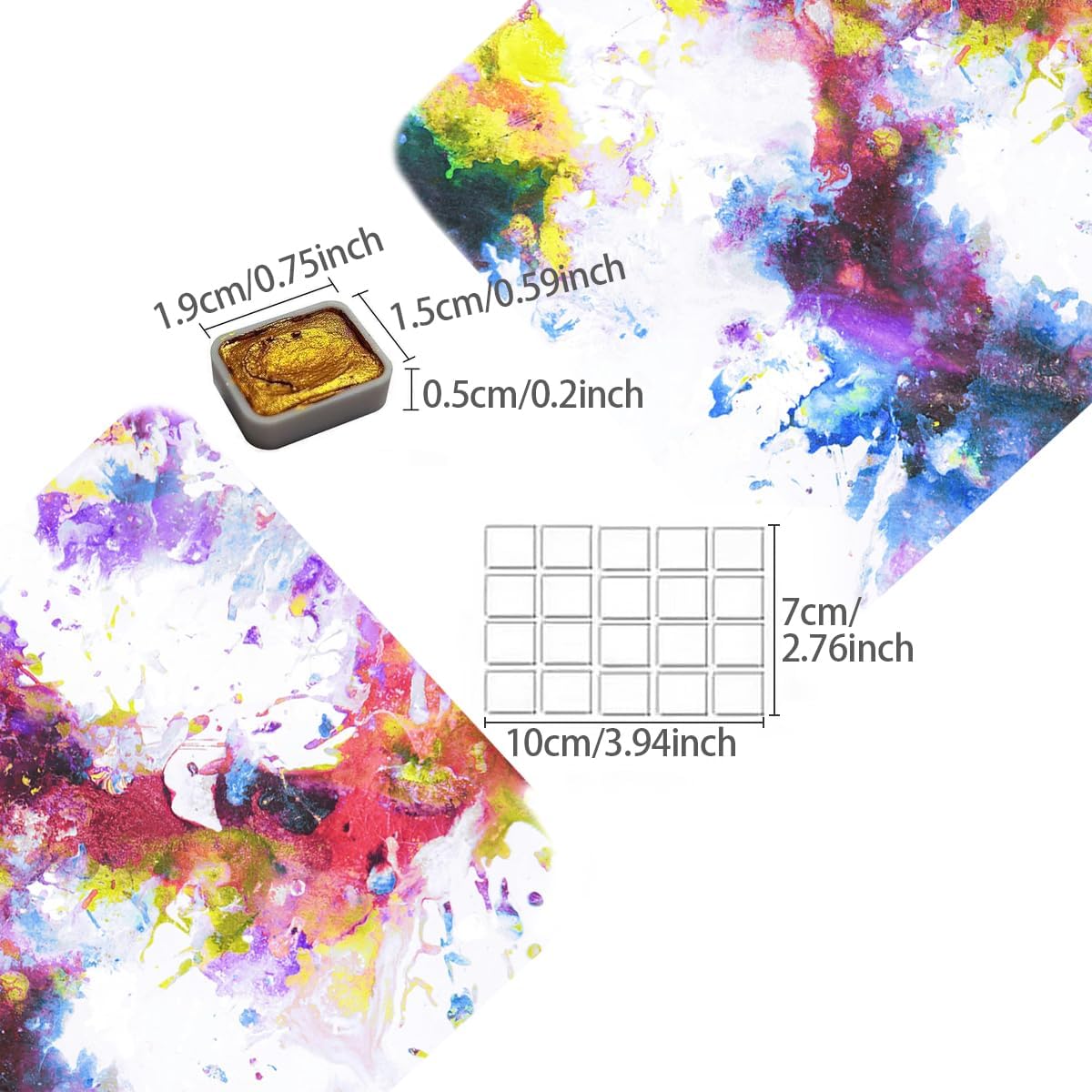 Metallic Glitter Watercolors, Glitter Watercolor Paint, Metallic Watercolor Paint Set Professional, Shifting Watercolor Painting Set for Art Painting (1, Pearly lustre - A)