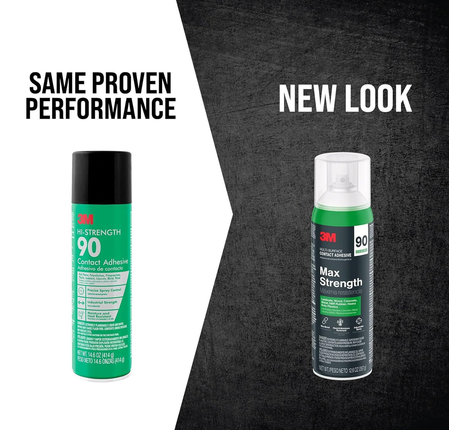 3M Max Strength 90 Multi-Surface Contact Adhesive, 12.6 oz., Low VOC, Max Bond, Heat & Water Resistant, Adjstable Spray for Metal, Wood, Plastics, Laminates, and Concrete (99-NAT)