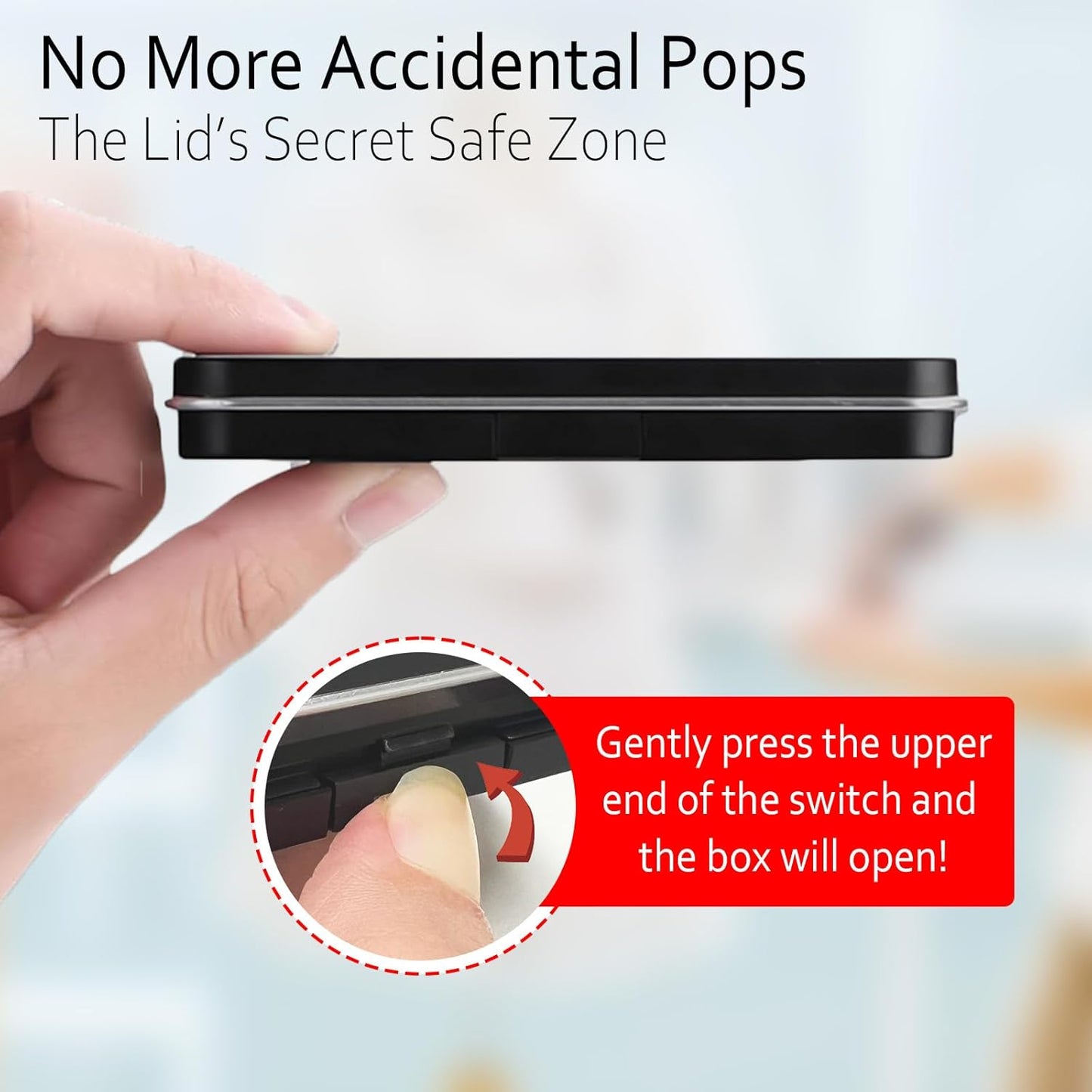 FJW Magnetic Needle Holder Case with Clear Acrylic Lid - Strong Sewing Pin Storage Case - Secure & Visible Needle Keeper for Sewing, Quilting, Crafts Small