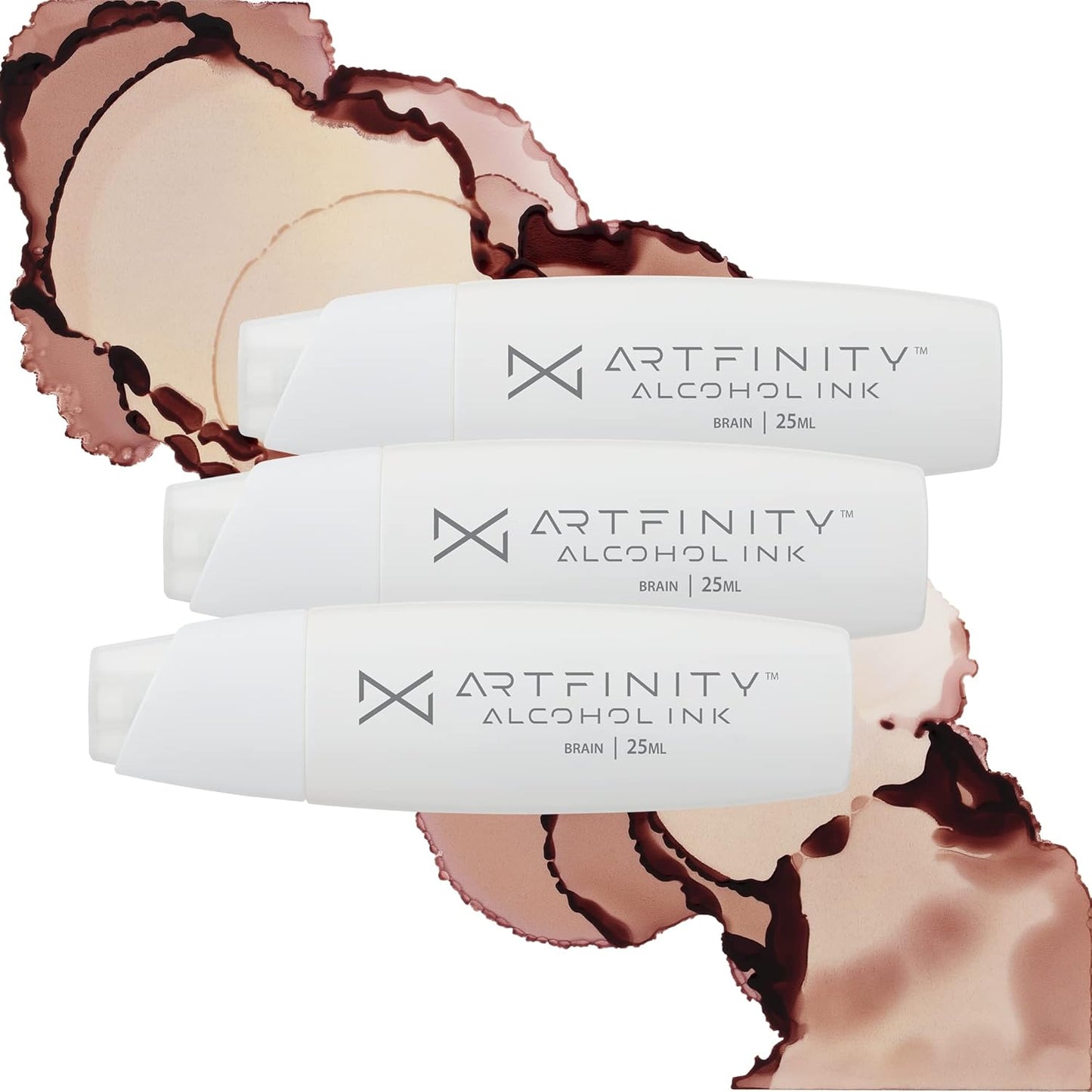 Alcohol Inks 3 Pack - Vibrant, Professional, Dye-Based Alcohol Inks for Artfinity Alcohol Markers, Artists, Drawing, & More! - Brain RV8-5