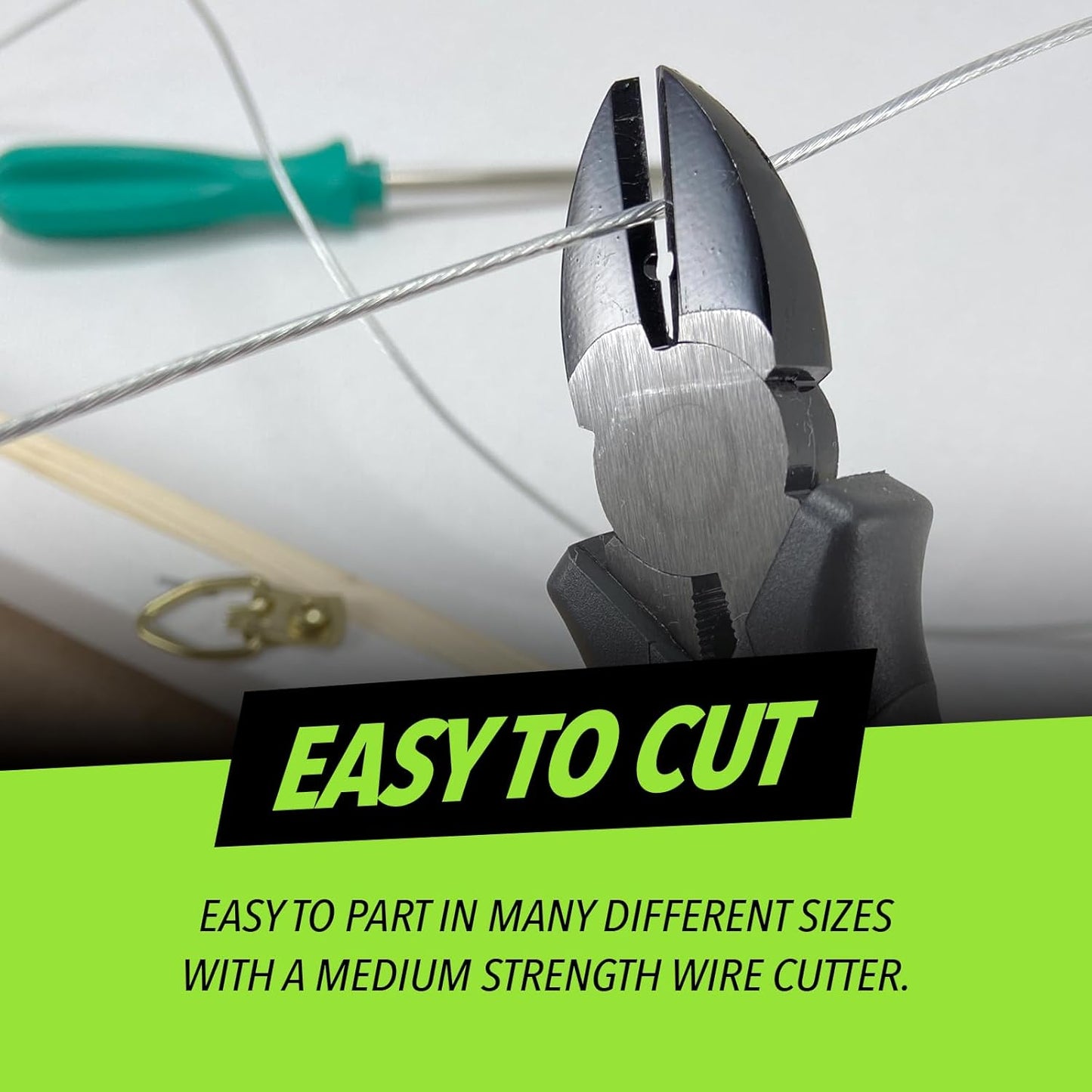 Coated Picture Hanging Wire #4 30lbs 100-Feet, Flexible Steel Wire 16 Gauge for Hang Up Frame/Painting and Mirror