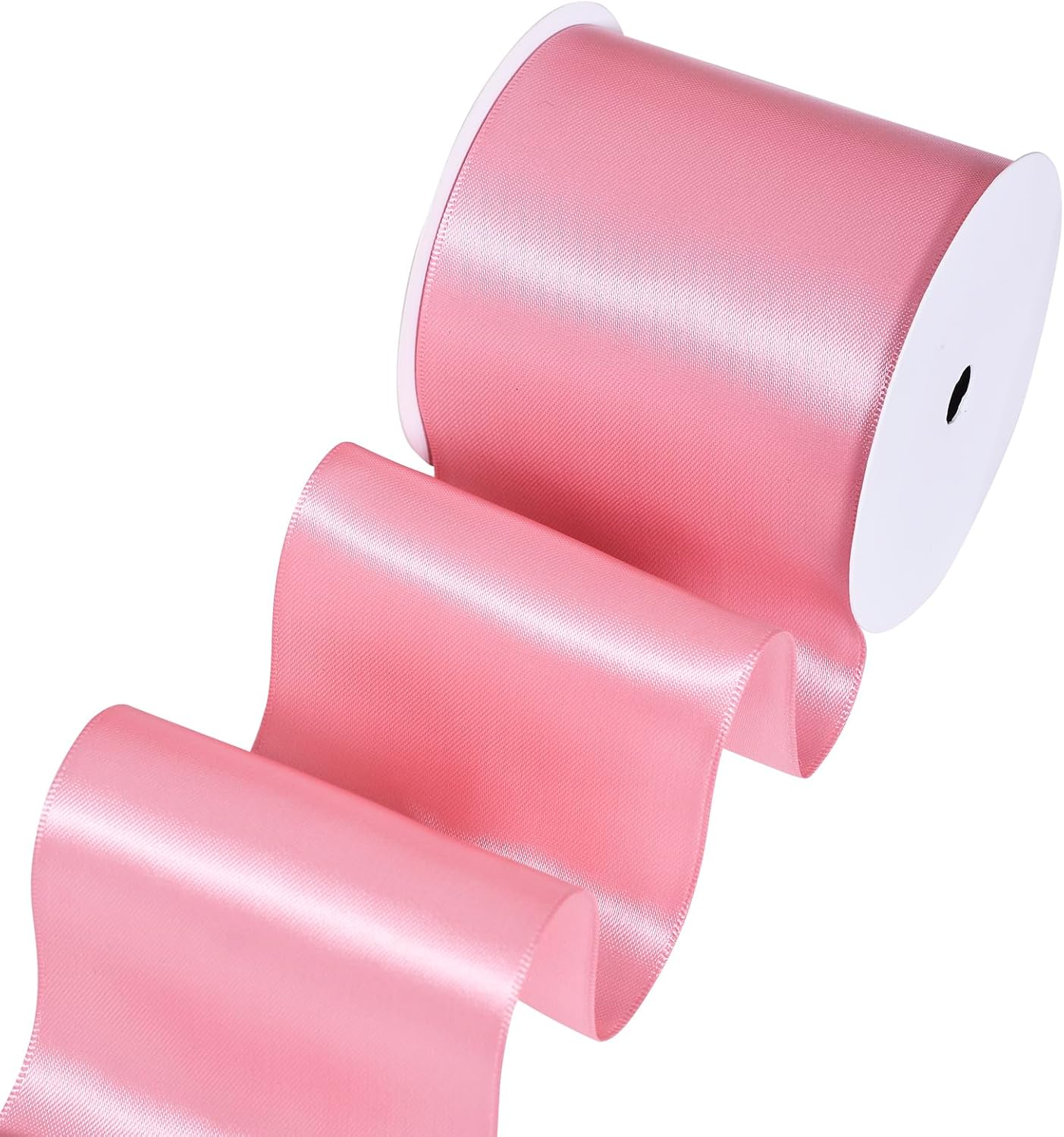 YAMA Rose Gold Double Faced Satin Ribbon, 3 Inch 10 Yards, Dusty Pink Ribbon Great for Crafts Bows Flower Bouquet Wedding Home Decor Gift Wrapping