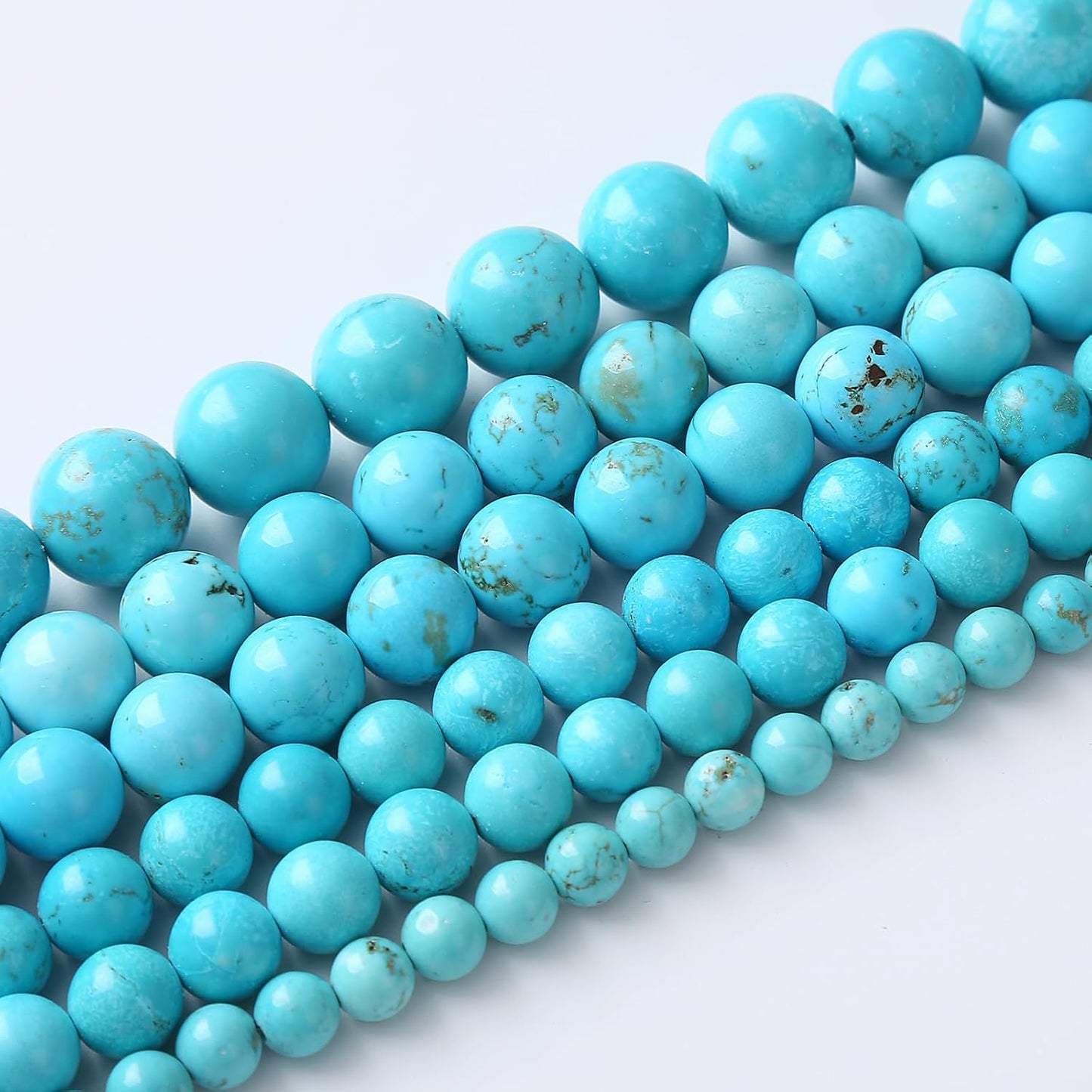 4mm 90pcs A+ Natural Blue Turquoise Beads Round Spacer Loose Stone Beads for Jewelry Making DIY Bracelet Necklace Accessories