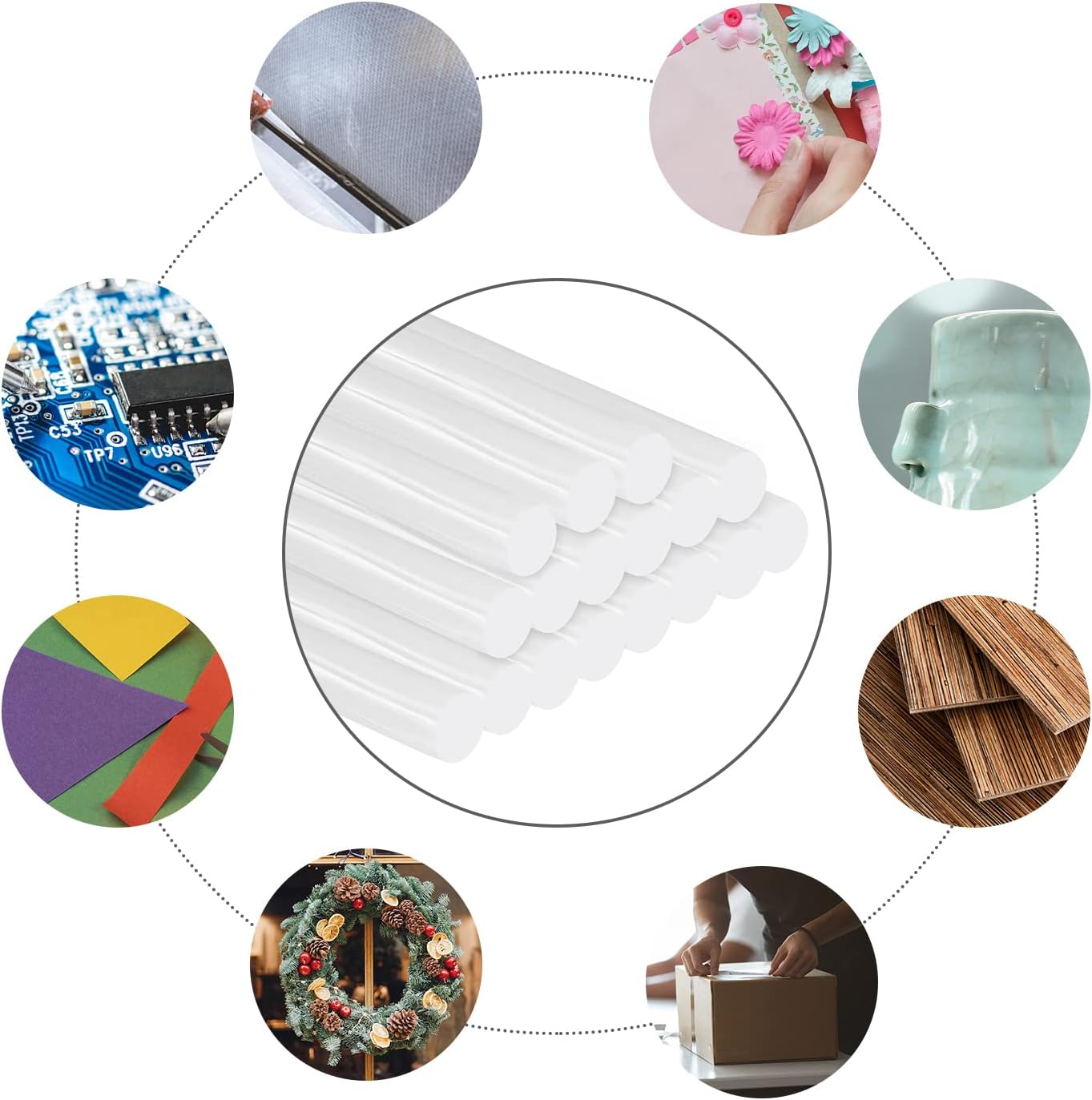 90 Count Hot Glue Sticks 4" Long x .27" Diameter Mini Size Hot Melt Glue Sticks Compatible with Most Glue Guns for Crafting, DIY, Home Repair, Clear - 1 Pack