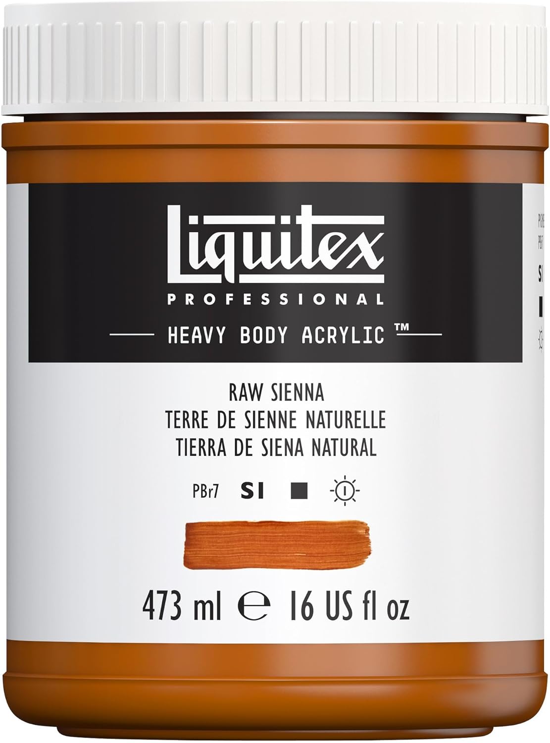 Liquitex Professional Heavy Body Acrylic Paint, 16-oz (473ml) Pot, Raw Sienna