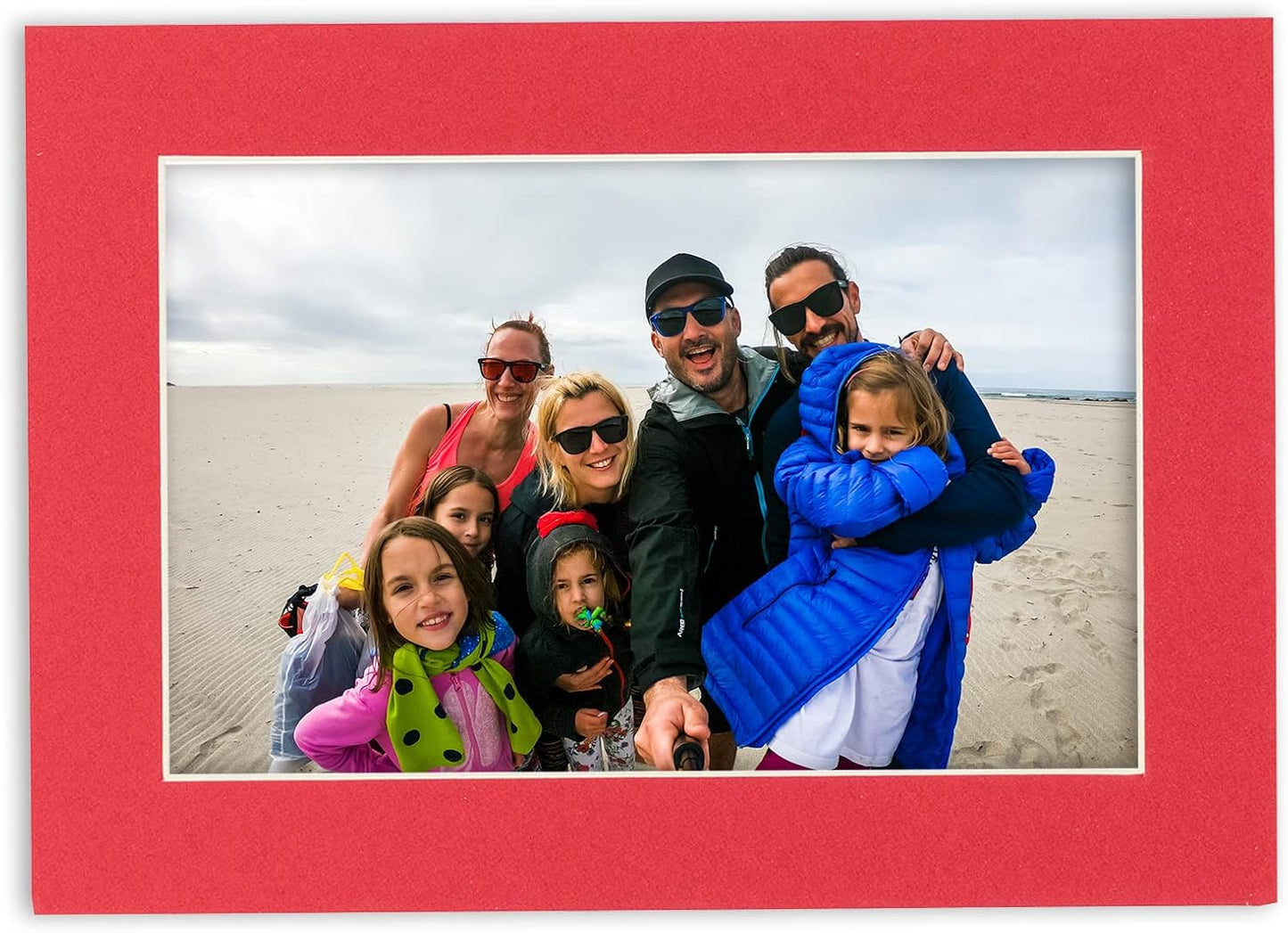 Pack of Ten Acid Free 11x14 Mats Bevel Cut for 8.5x11 Photos - Cardinal Red Precut Matboards With Backing Boards and Self Seal Photo Mat Bags For Pictures, Photos, Framing - 4-ply Thickness