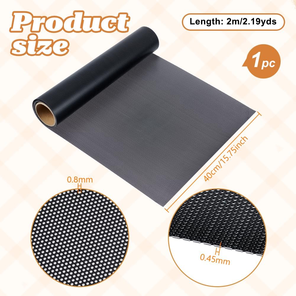 Fursuit Eye Mesh 78.74x15.74inch Black Waterproof PVC Plastic Mesh 0.45mm Thick Printable Fabric Meshs for Furry Cosplay, Props, Fursuits, Craft Making Home Decor Hole: 0.8mm