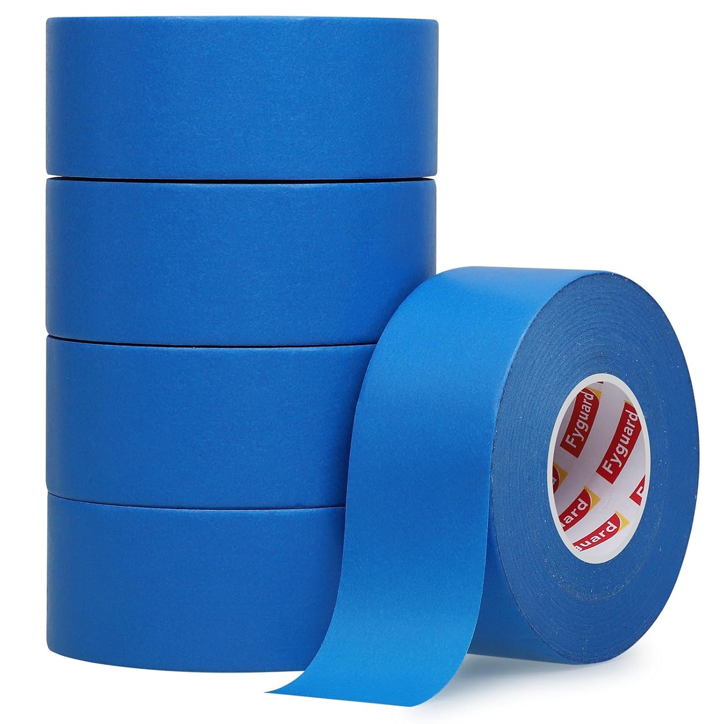 5 Rolls Blue Painters Tape 1.42In × 55Yd Wide Blue Masking Tape, Washi Tape for Wall Painting Automotive Window Trim Crafts Multi-Surface