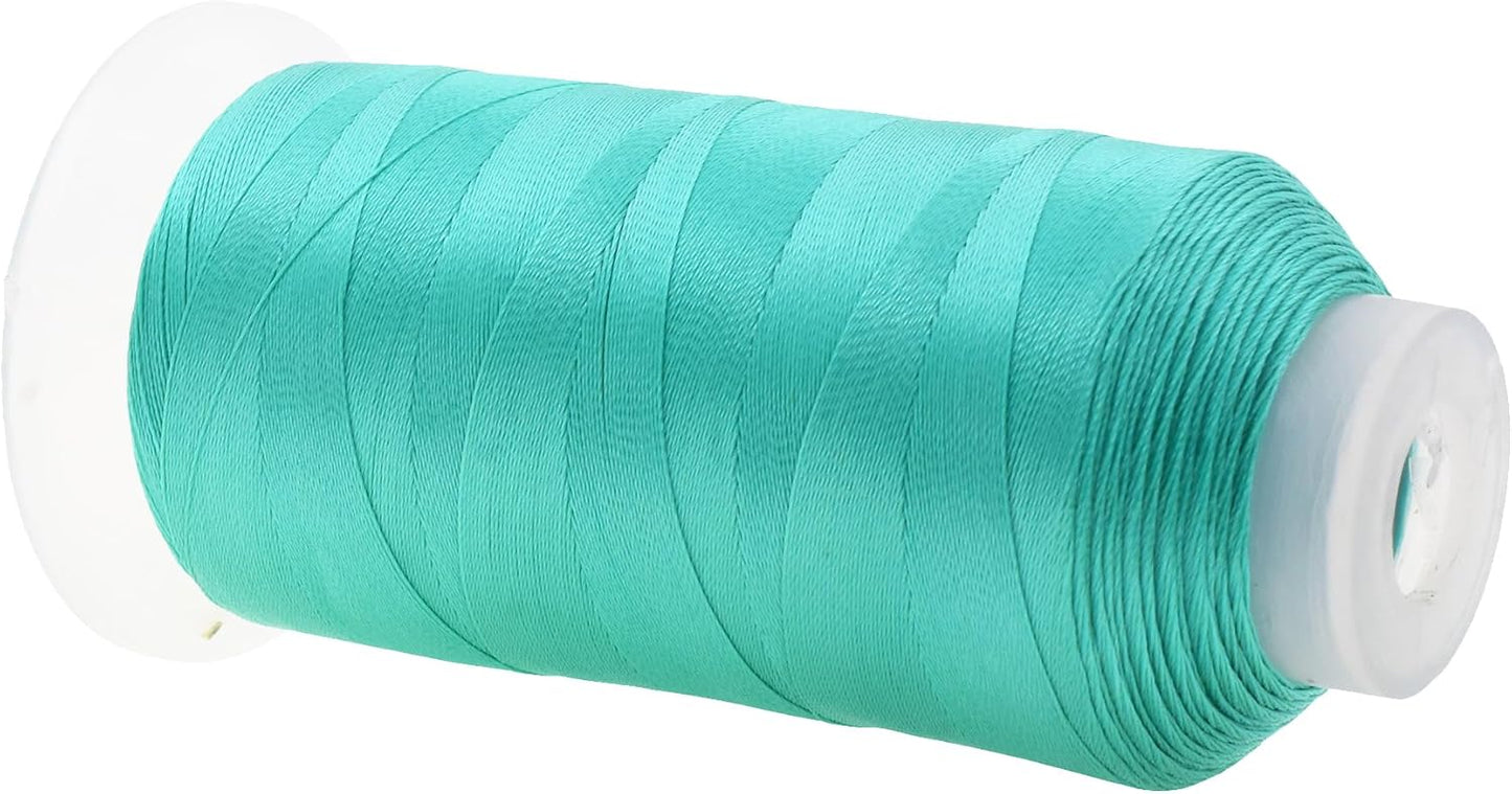 Mandala Crafts Turquoise Heavy Duty Thread -1500 Yds Tex 90 Thread for Sewing Drapery Jeans Leather Hair - Bonded Polyester Thread Outdoor Marine Upholstery Threads