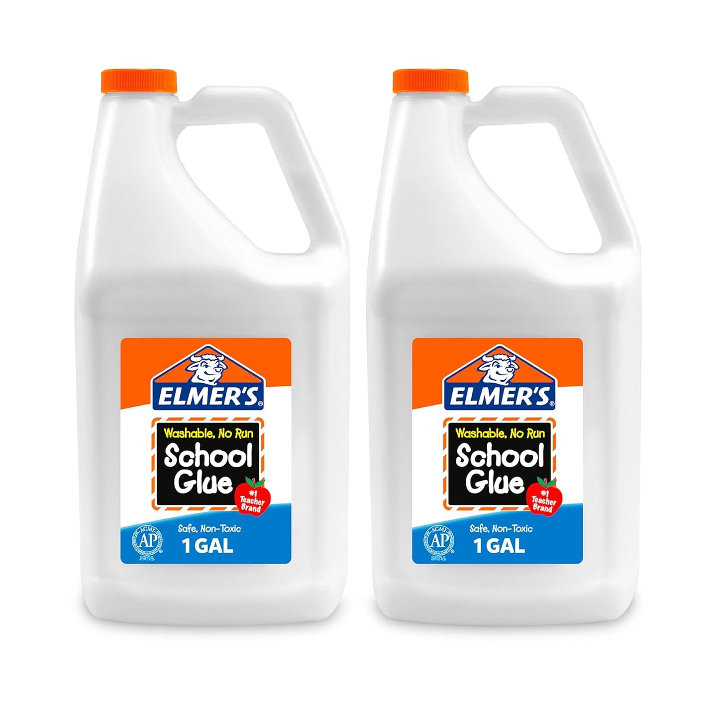 Elmer's Liquid School Glue Washable 1 Gallon 2 Count - Great for Making Slime, #1 Teacher Brand