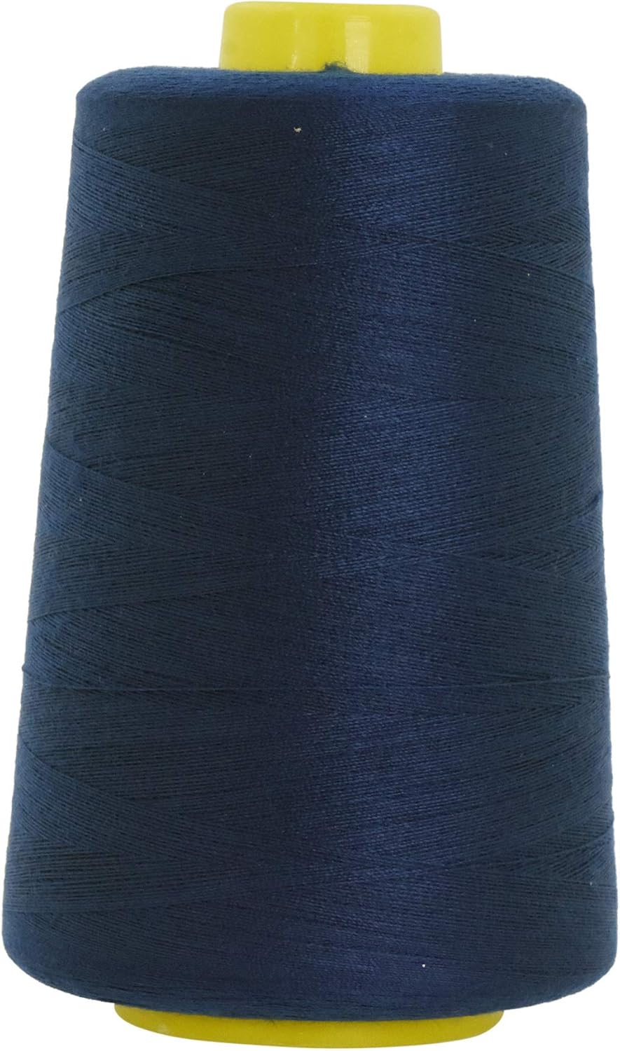 Mandala Crafts 4 Pack of Serger Threads Cones Spools - 20S/2 24000 Yards Polyester Navy Blue Threads for Sergers Machine and Overlock Quilting Sewing Machine