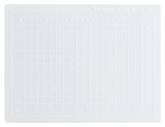 Dahle Vantage 10680 See-Through Premium Self-Healing Cutting Mat, 9"x12", 1/2" Grid, 5 Layers for Max Healing, Perfect for Crafts & Sewing, Clear