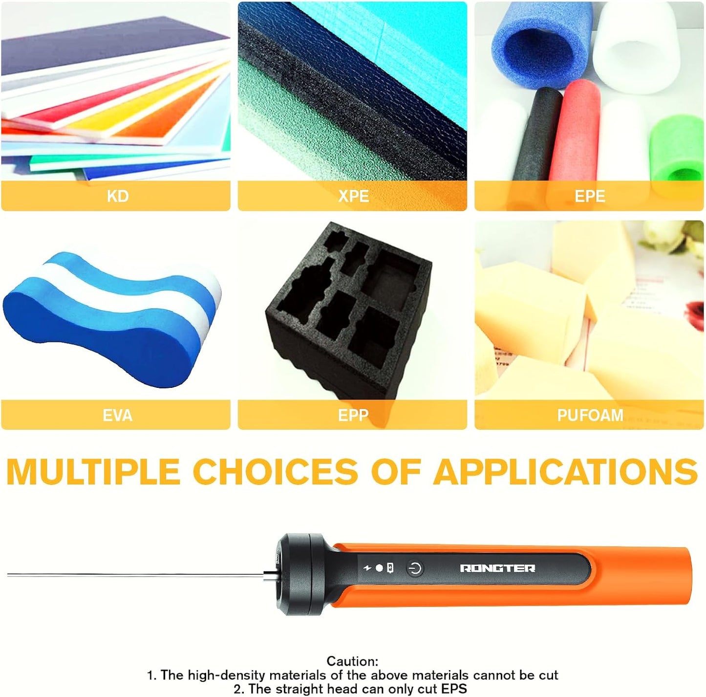 4 in 1 Hot Wire Electric Foam Cutter Kit, Styrofoam Cutting Tool 15W/ 6V with Case, Heated Foam Carving Knife Kit (Toolbox Orange)