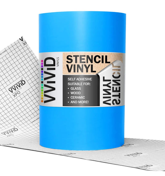 VViViD Blue Stencil Vinyl Masking Film with Anti-Bleed Technology (12in x 5ft)