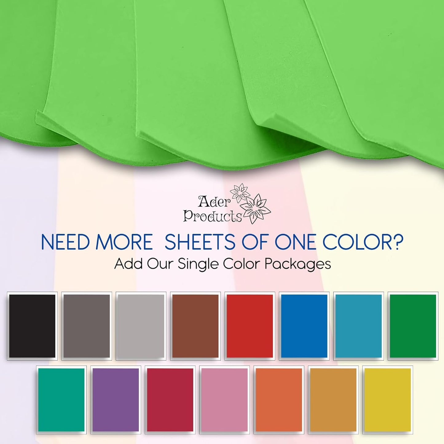 Light Green EVA Foam Sheets for Crafts, 9 x 12 Inch, 2mm Thickness, 15 Pack – Ideal for DIY Arts and Crafts, Foam Paper for Kids, Cosplay and Costumes