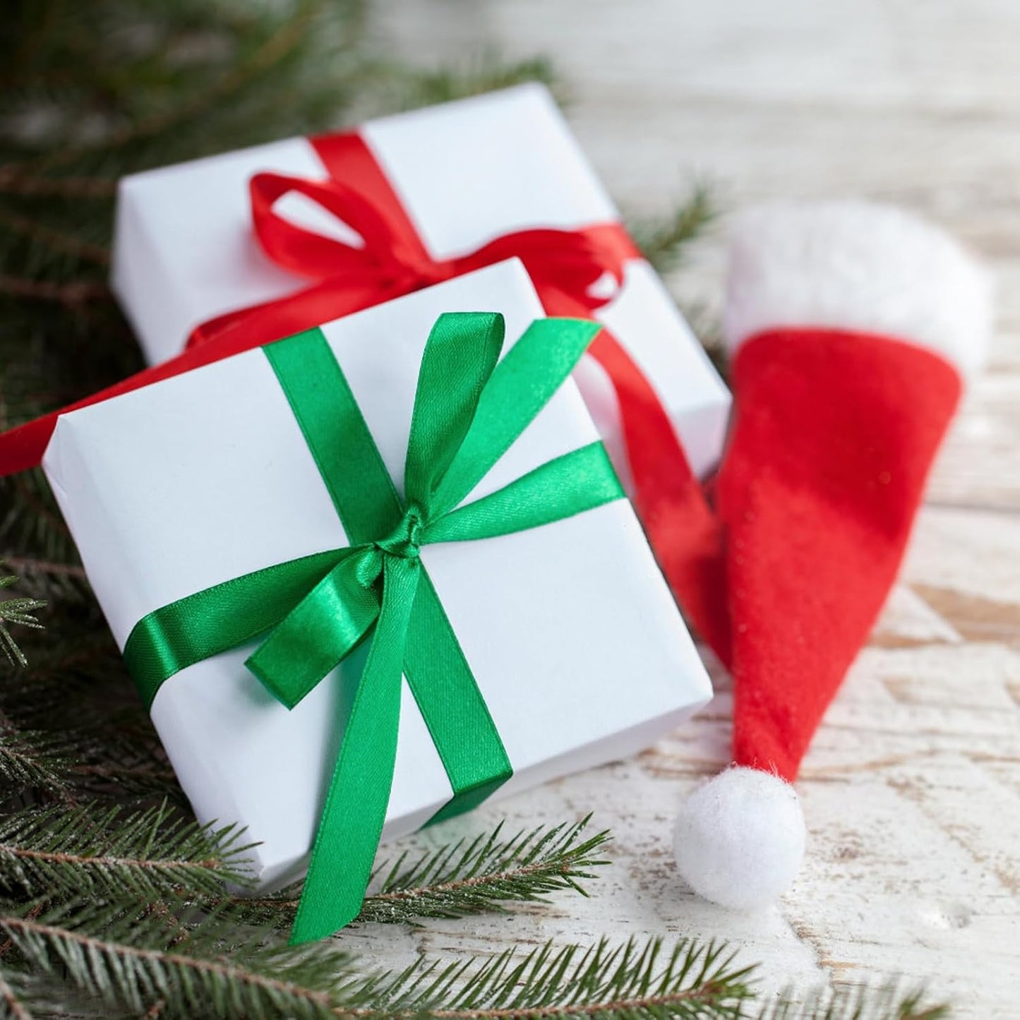 3/8" Ribbon Set - Red White and Green Ribbon (25 Yards Each) | Perfect for Gift Wrapping, St. Patrick's Day Mother's Day Crafts, Hair Bow, and Holiday Decor