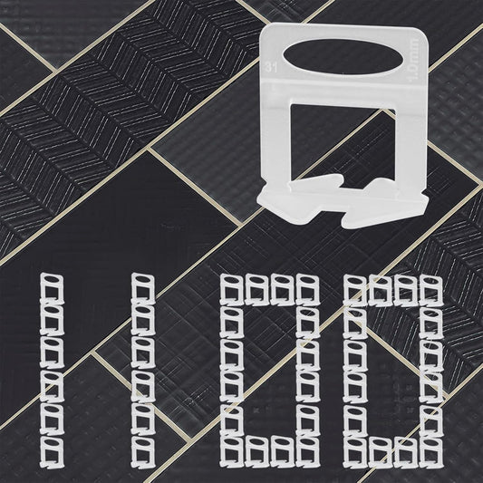 1100 Pcs Tile Leveling System Clips 1/8" (3.0mm) for Ceramic Tile and Stone Installation - DIY Tile Leveler Spacers Kit for Perfect Alignment(1100, 1/8)