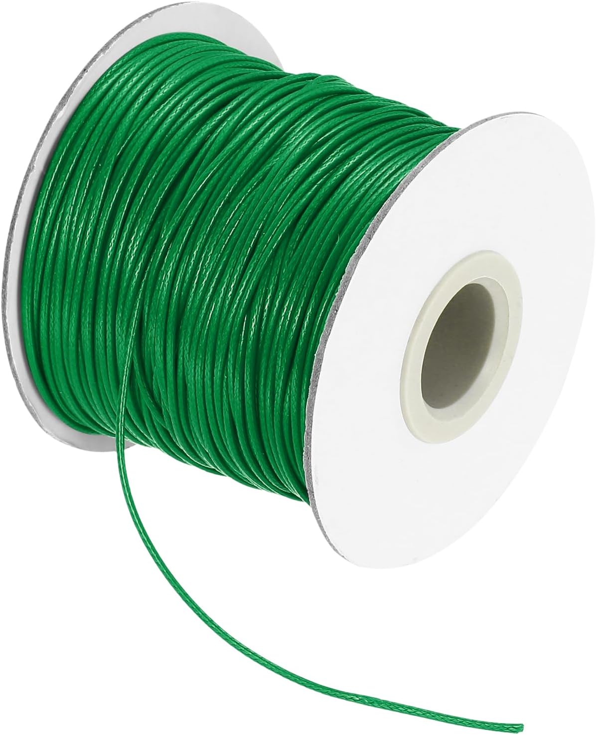 MECCANIXITY Waxed Cord 1mm Waxed Thread 87 Yard Wax String Leather Cord for Bracelet Making, Necklaces, Beading, Jewelry Making and DIY Crafts(Green)