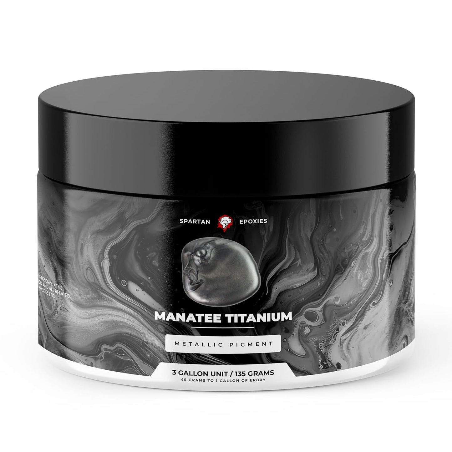 Spartan Epoxies Metallic Pigment Powder for Epoxy - 30 Unique Colors, 4oz for 1 Gallon and 12oz for 3 Gallons of Clear Epoxy, Made in the USA (Manatee, 12oz (135 Grams))