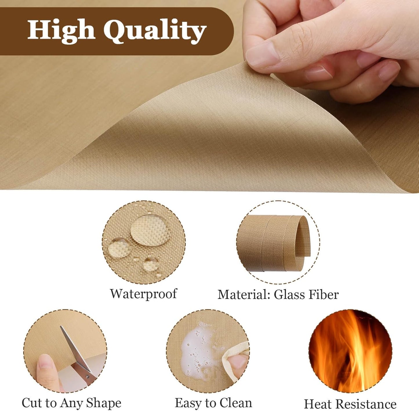 Selizo 20 Pack Teflon Sheet for Heat Press, Heat Transfer Press Cover Paper Heat Resistant Transfer Protector Mats for Cricut Iron HTV Vinyl, Sublimation, Baking and Craft