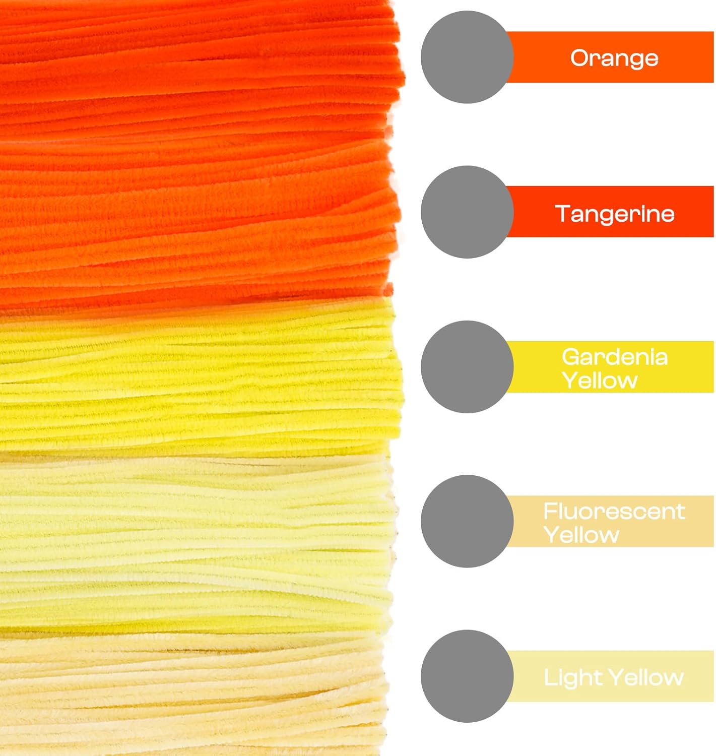Caydo 500 Pieces Orange Pipe Cleaners, Chenille Stems, Pipe Cleaner Crafts for DIY Art and Craft Projects Creative Gift Party Decorations