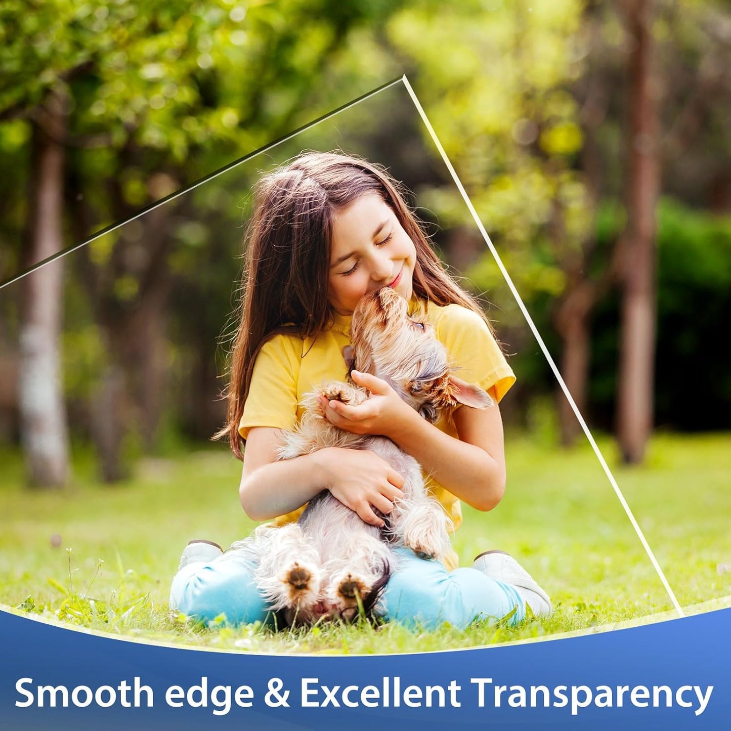 10 Pack 12”x16” x0.04” Clear PET/Plexiglass Sheet, INDSTONE Transparent Flexible Plastic Sheet 12x16, Clear Plastic Sheet for Crafts, Picture Frames, Painting, Sign Blank