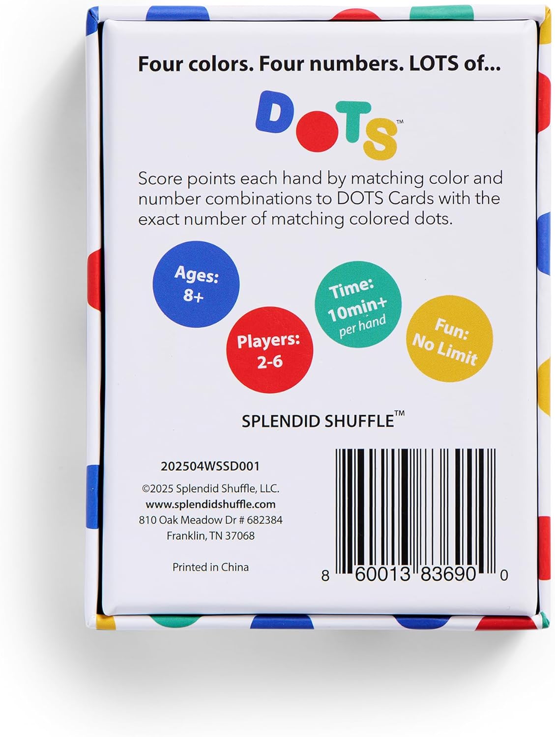 DOTS - Family-Friendly, Set Matching Card Game | Fast-Paced, Easy-to-Learn Fun for Adults, Families & Kids | 2-6 Players, Ages 8+ | Rummy-Style Strategy Game Perfect for Game Night