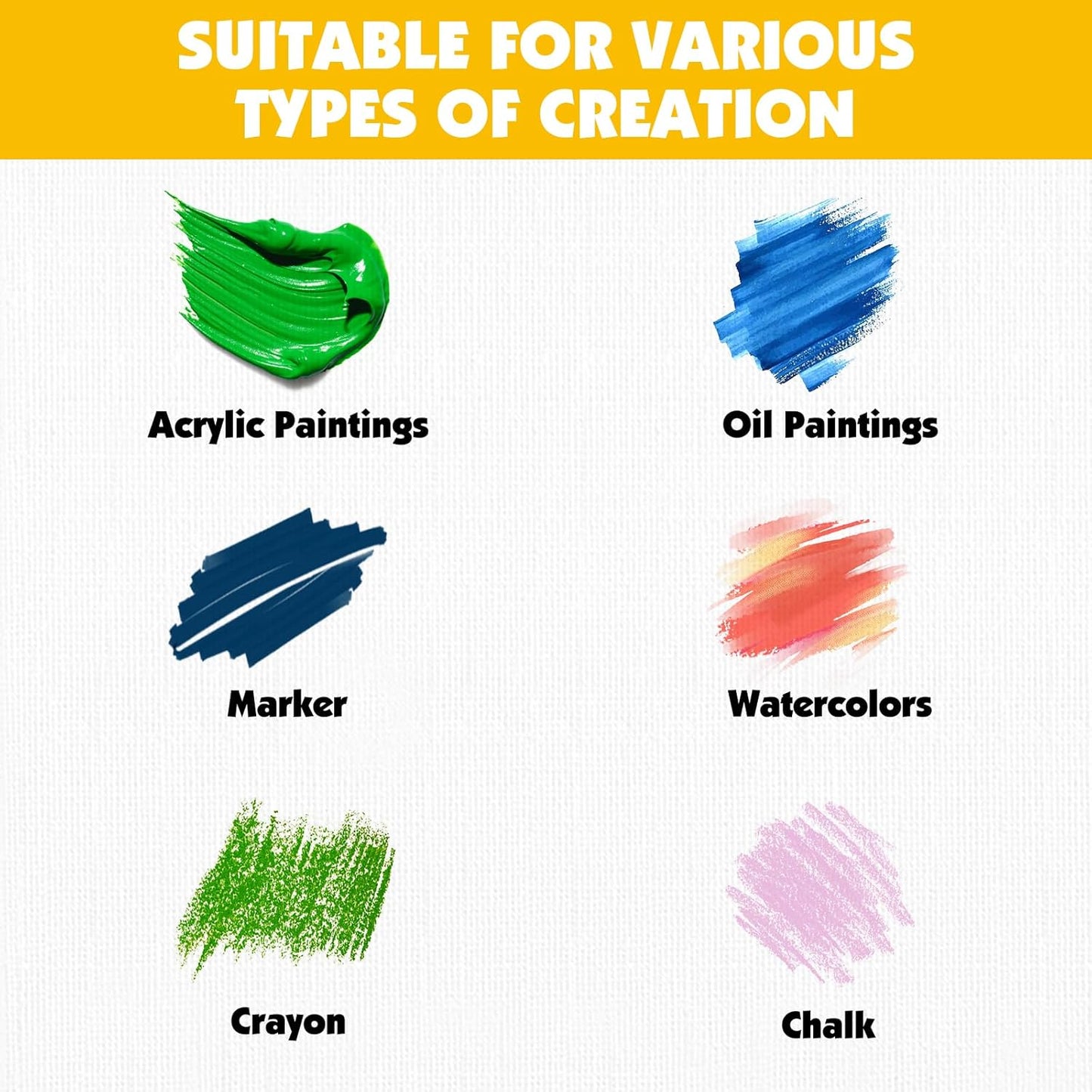 ESRICH Professional Linen Canvas Panels 12x16, 5 Pack Linen Canvas for Painting Primed Acid Free Blank Canvas Boards for Painting for Painters，Artists,