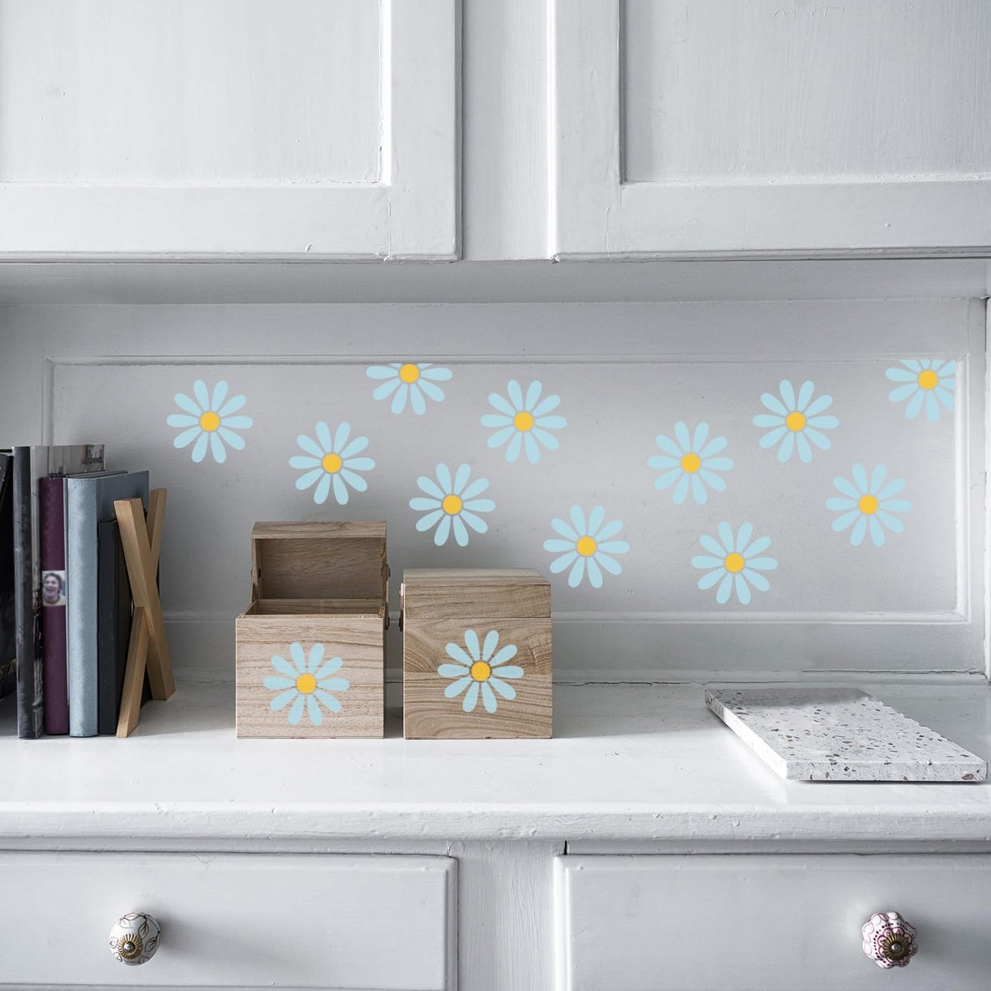 Flower Stencils for Painting Reusable 3” Flowers Stencil Floral Leaves Drawing Templates for Painting on Wood Fabric Canvas